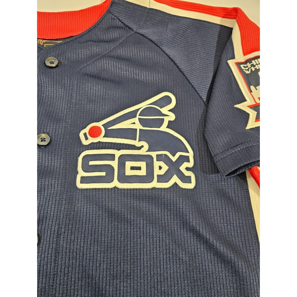 Men's S Majestic Cooperstown Chicago White Sox #72 Carlton Fisk Jersey EUC - Picture 2 of 7